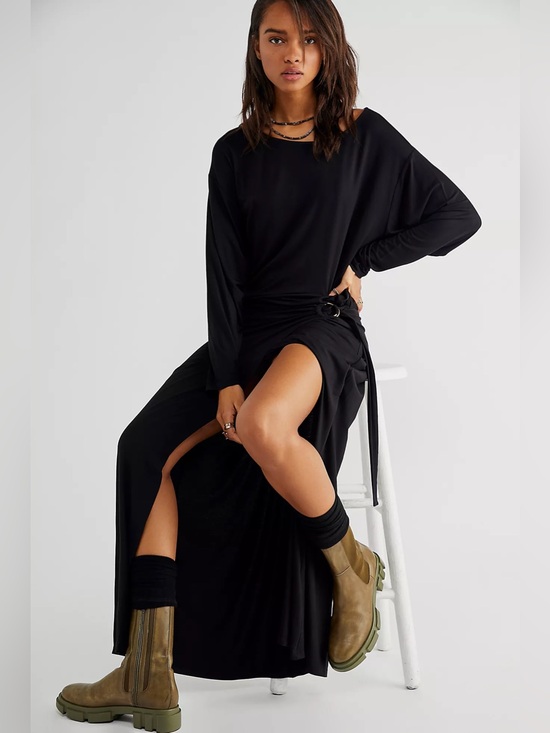 Free People Dresses & Skirts - 281. Free People Alyssa Long Sleeve Wrap Dress